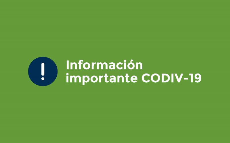 INFORMACIÓN IMPORTANTE COVID-19