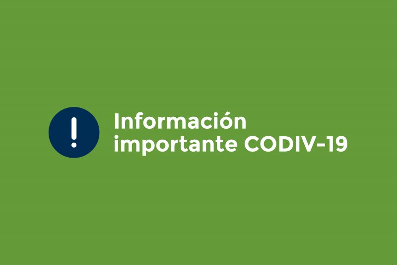 INFORMACIÓN IMPORTANTE COVID-19